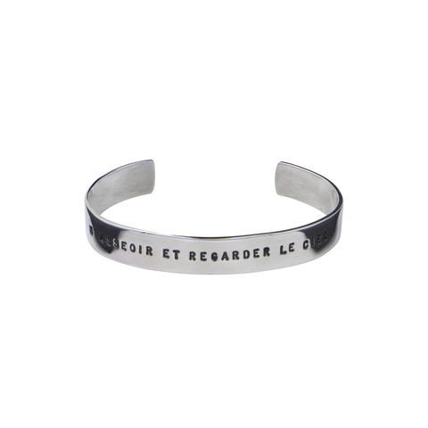 BRACELET "S'ASSEOIR ET REGARDER LE CIEL" OUVERT 8MM