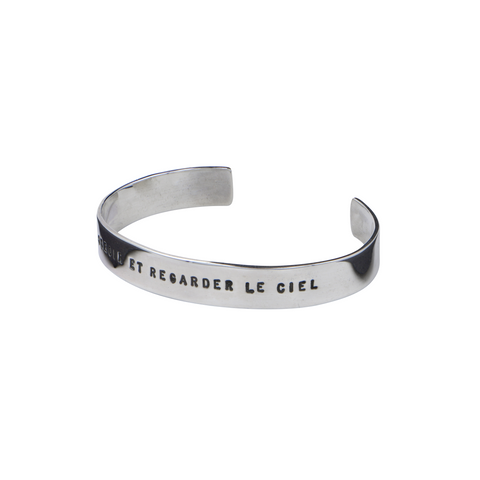 BRACELET "S'ASSEOIR ET REGARDER LE CIEL" OUVERT 8MM