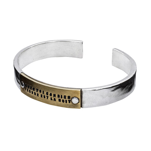 BRACELET RIVETE « LA NUIT » LARGE OR 9 CARATS