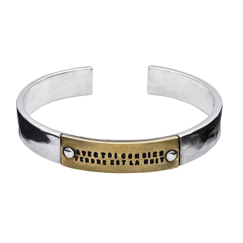 BRACELET RIVETE « LA NUIT » LARGE OR 9 CARATS