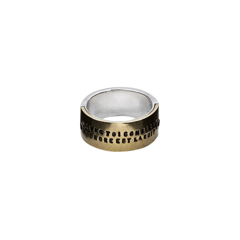 BAGUE RIVETEE « LA NUIT » LARGE OR 9 CARATS
