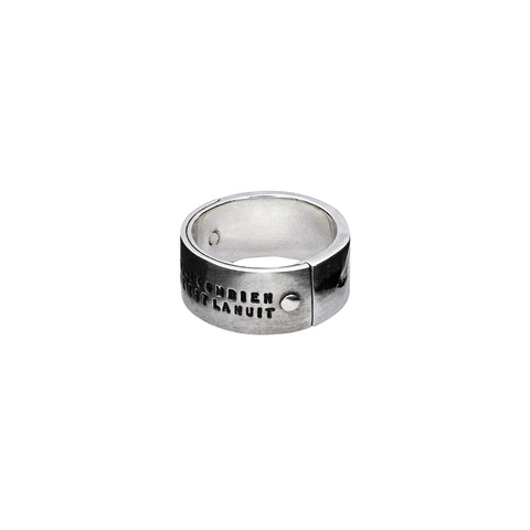 BAGUE RIVETEE « LA NUIT » LARGE
