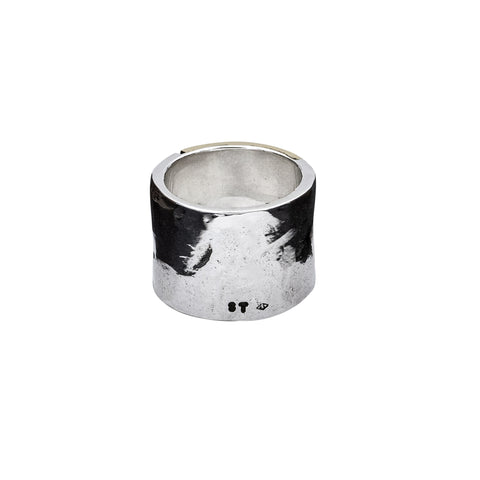 BAGUE 4 RIVETS « LA NUIT » OR 9 CARATS
