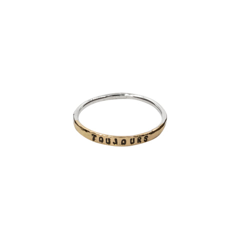 BAGUE "TOUJOURS" ARGENT & OR