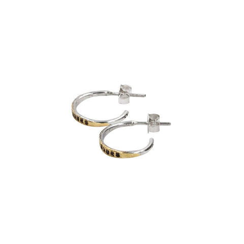 BOUCLES D'OREILLES "TOUJOURS" ARGENT & OR