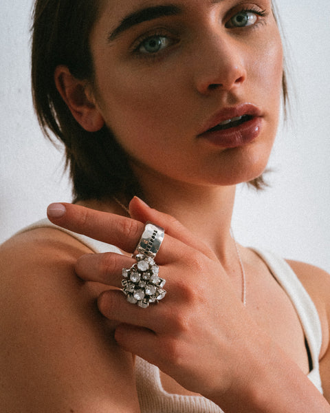 BAGUE MAILLE FINE DÉPOLIE
