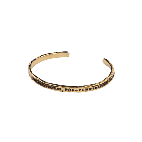 BRACELET "BONHEUR" OUVERT EN VERMEIL