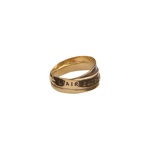 BAGUE "FRISSON" BAUDELAIRE EN VERMEIL