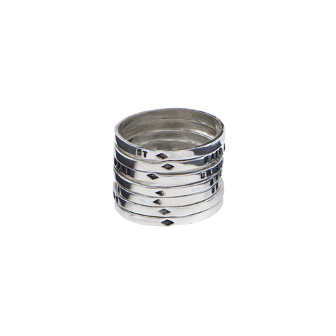EDMOND ROSTAND "UN BAISER" 7 ROWS RING