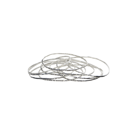 EDMOND ROSTAND "UN BAISER" 10 EXTRA THIN ROWS BRACELET