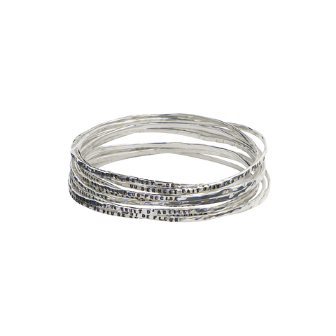 EDMOND ROSTAND "UN BAISER" 10 EXTRA THIN ROWS BRACELET