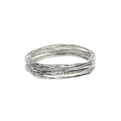 EDMOND ROSTAND "UN BAISER" 10 EXTRA THIN ROWS BRACELET