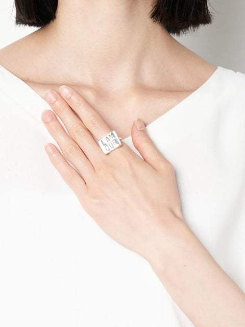 "L'AMOUR" PLATE RING
