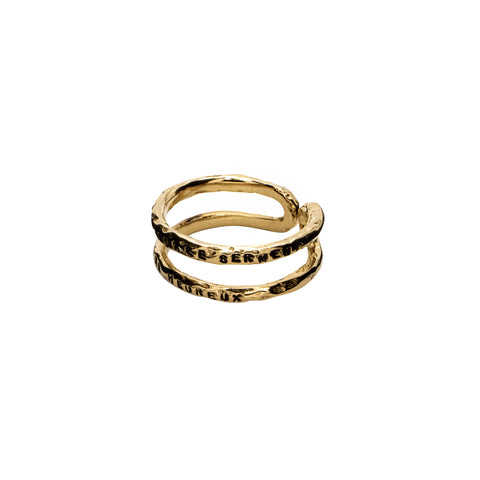 BAGUE MAILLON "LE SERMENT" EN VERMEIL