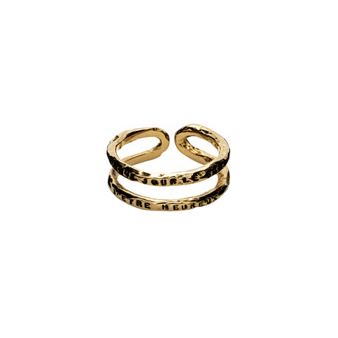 BAGUE MAILLON "LE SERMENT" EN VERMEIL