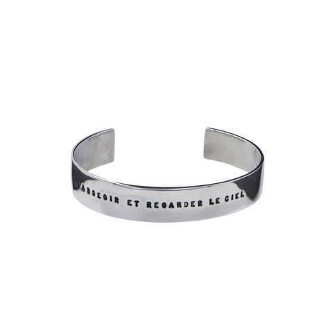 BRACELET "S'ASSEOIR ET REGARDER LE CIEL" OUVERT 12MM