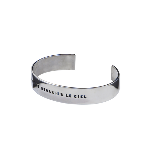 BRACELET "S'ASSEOIR ET REGARDER LE CIEL" OUVERT 12MM