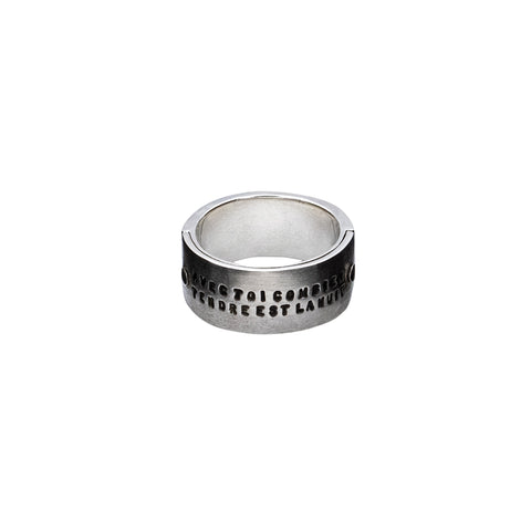 BAGUE RIVETEE « LA NUIT » LARGE