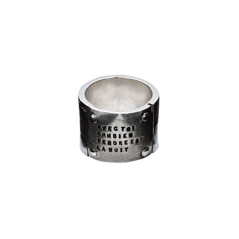 BAGUE 4 RIVETS « LA NUIT »