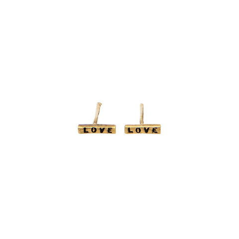 BOUCLES D’OREILLE " LOVE " EN VERMEIL