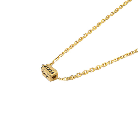 COLLIER CUBE "AIMER, REVER, RIRE" EN VERMEIL