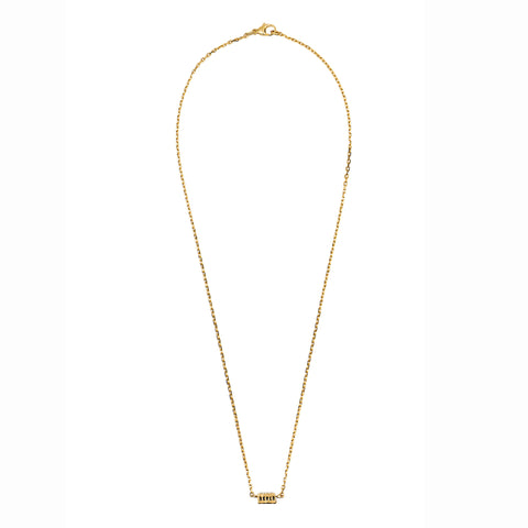 COLLIER CUBE "AIMER, REVER, RIRE" EN VERMEIL