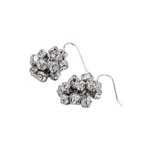 BOUCLES D'OREILLES MAILLE STRASS