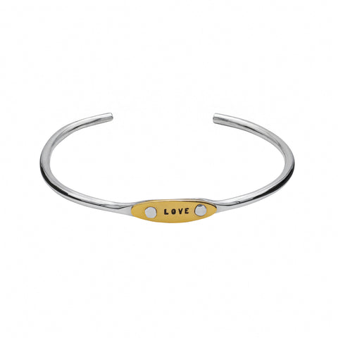 BRACELET RIVETÉ "LOVE" ARGENT