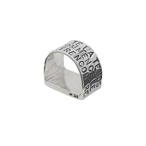 "MA VIE" LARGE SIGNET RING