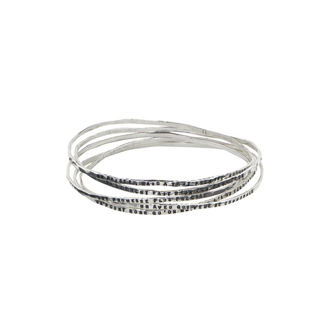 EDMOND ROSTAND "UN BAISER" 5 EXTRA THIN ROWS BRACELET