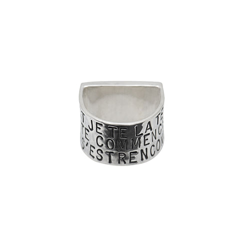 "MA VIE" LARGE SIGNET RING